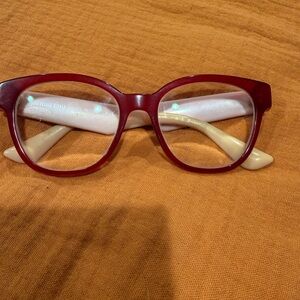Miu Miu Burgundy and Beige Eyeglasses